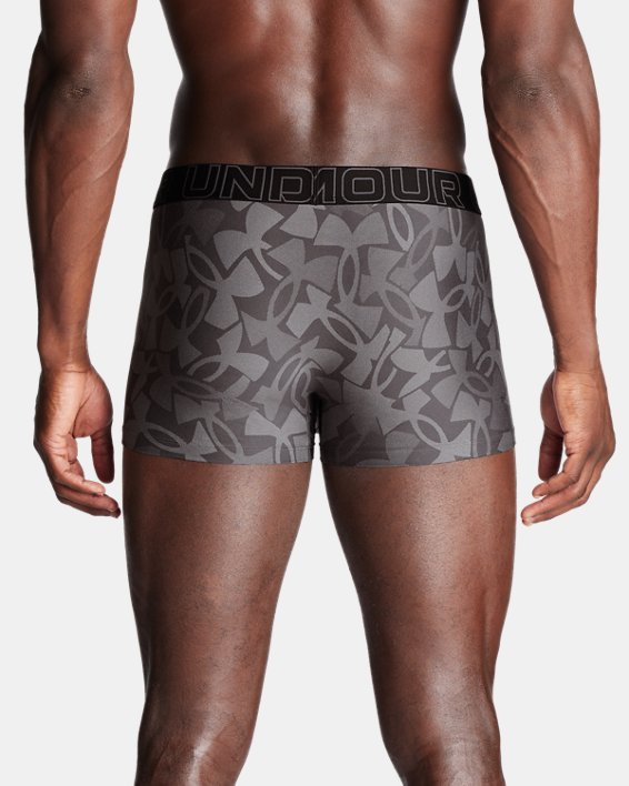 Men's UA Performance Tech™ Printed 3" Boxerjock® in Gray image number 1